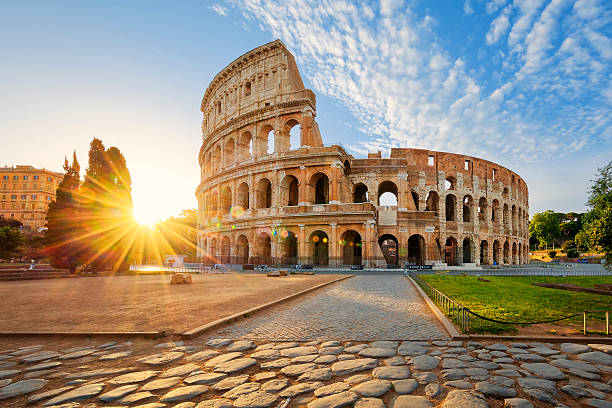 Colosseum Roman in sun light